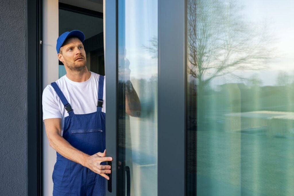 Sliding glass door repair technician in South Florida