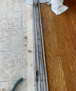 Sliding glass door track repair 