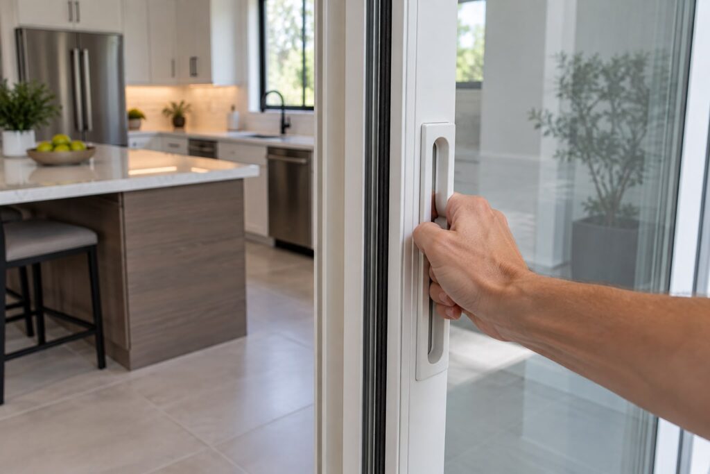 sliding glass door hard to open