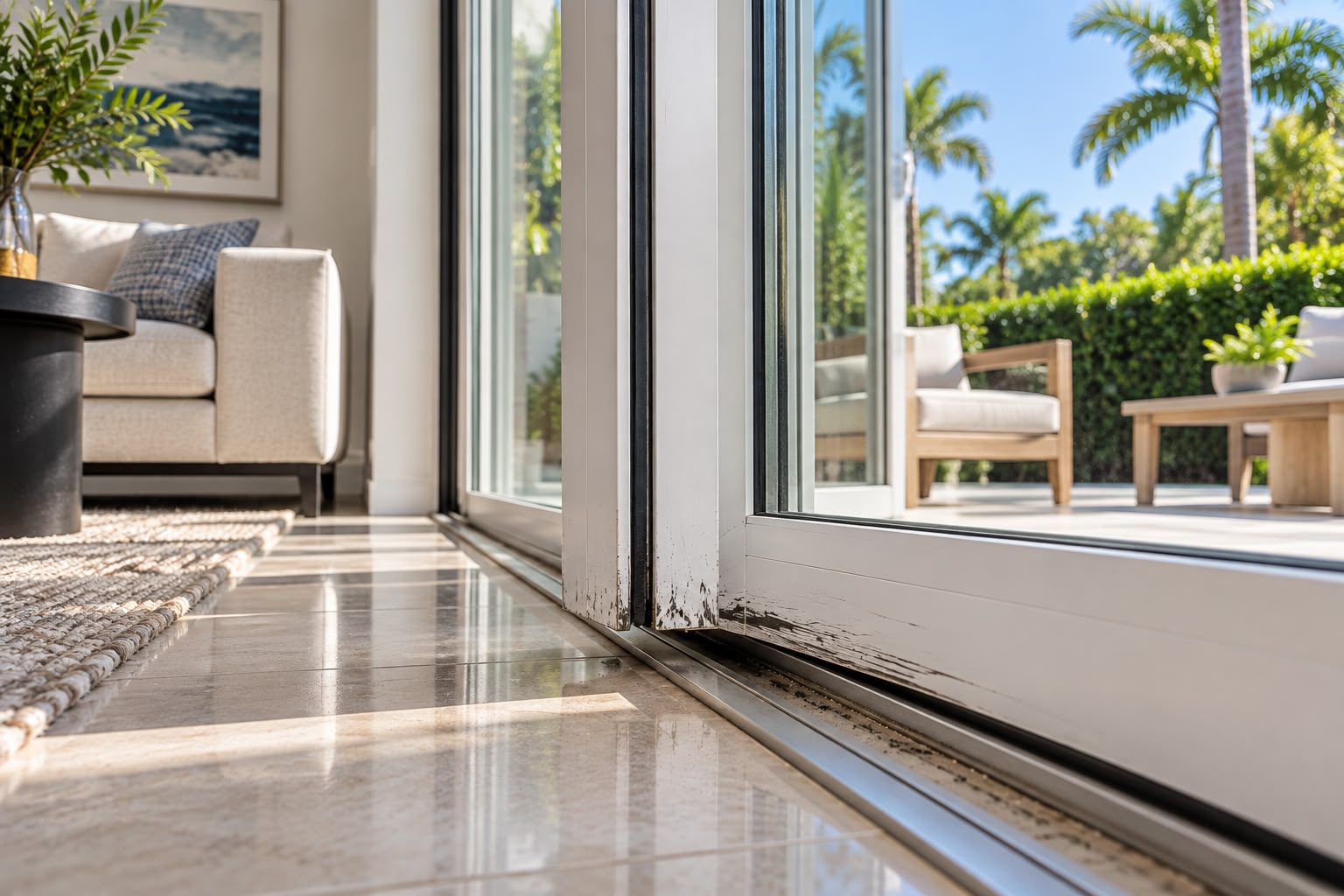 sliding glass door dragging on bottom